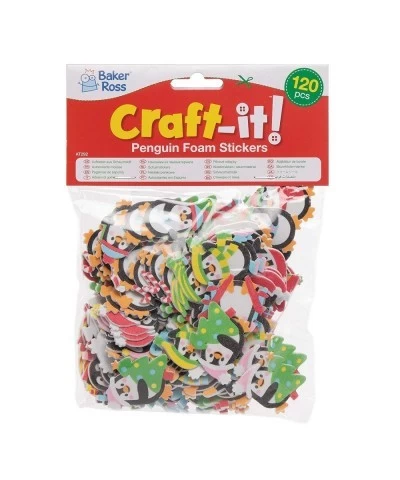 AT292 Penguin Foam Stickers - Pack of 120 Self-adhesives Perfect for Children to Decorate Collages and Crafts Ideal for Schoo...