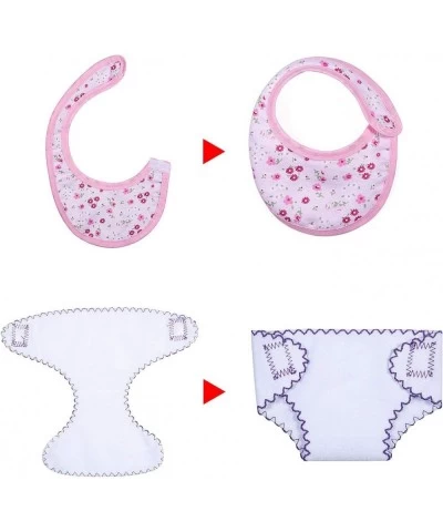 Baby Doll Bibs and Nappies Doll Accessories Set for Dolls 12-16 inch Pack of 4 $16.01 Doll Accessories