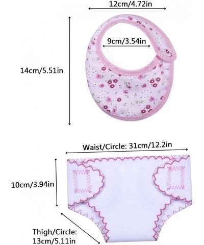 Baby Doll Bibs and Nappies Doll Accessories Set for Dolls 12-16 inch Pack of 4 $16.01 Doll Accessories