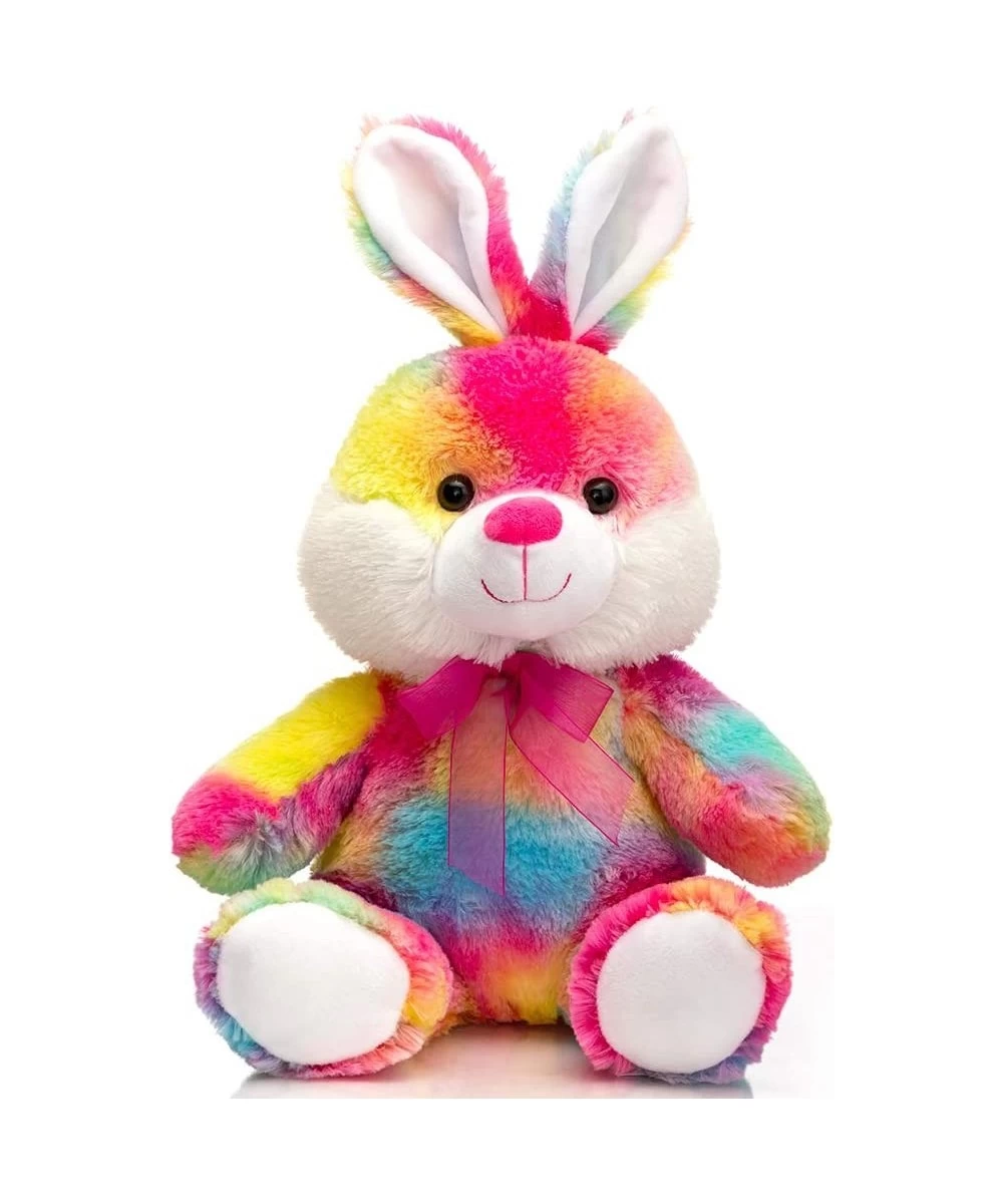 HollyHOME Easter Bunny Stuffed Animal Tie-Dye Rabbit Plush Toys for Kids Multi-Color $31.81 Stuffed Animals & Teddy Bears