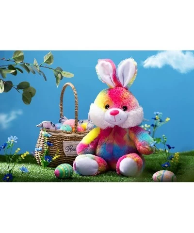 HollyHOME Easter Bunny Stuffed Animal Tie-Dye Rabbit Plush Toys for Kids Multi-Color $31.81 Stuffed Animals & Teddy Bears