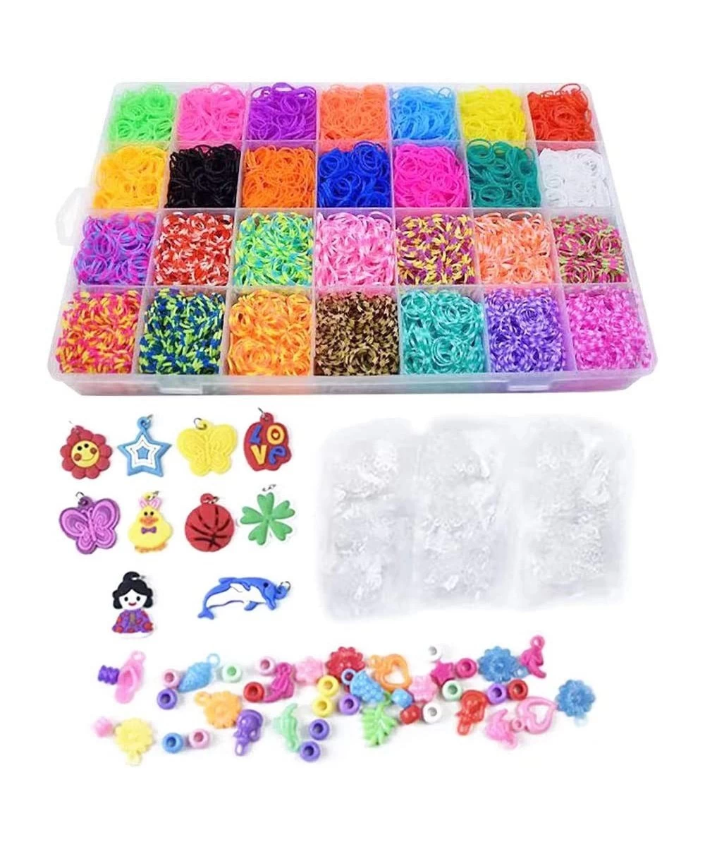 TUEPULL Colorful Rubber Band Bracelet Loom Refill Kit for Kids with Storage Case Box 10800+ pcs $17.08 Kids' Drawing & Writin...