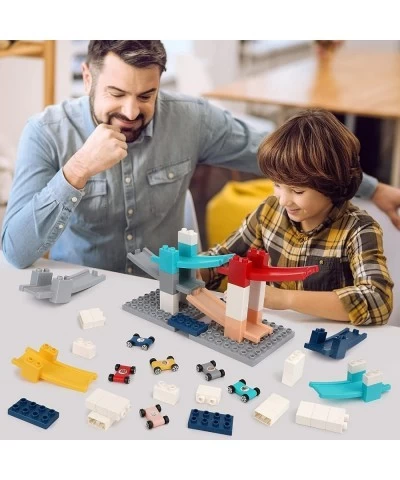 Car Ramp Toy with Classic Big Building Blocks Creative DIY Building Bricks Compatible with All Major Brands Car Ramp Racer fo...