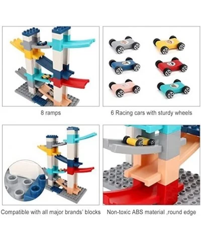 Car Ramp Toy with Classic Big Building Blocks Creative DIY Building Bricks Compatible with All Major Brands Car Ramp Racer fo...