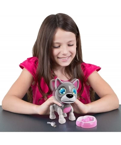 USB PetBotz - Robo Puppy Rechargeable Miniature Interactive pet Robot Lights up Sound Activated Makes Noises on Command Comes...