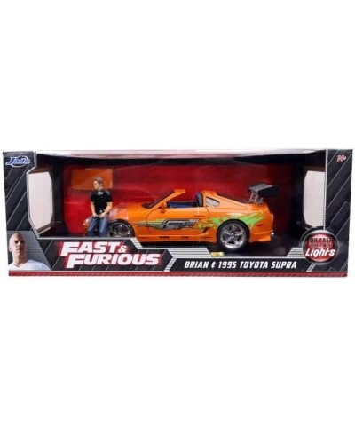 Fast & Furious 1:18 Toyota Supra Die-cast Car & 3" Brian Figure Toys for Kids and Adults $86.45 Action Figures