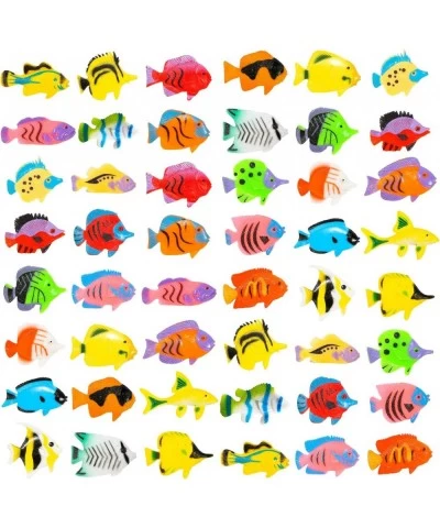 48 Pcs Toy Fish Tropical Fish Figure Play Set Plastic Sea Animals Themed Party Favors for Kids Toddlers Bath Toys (style 2) $...