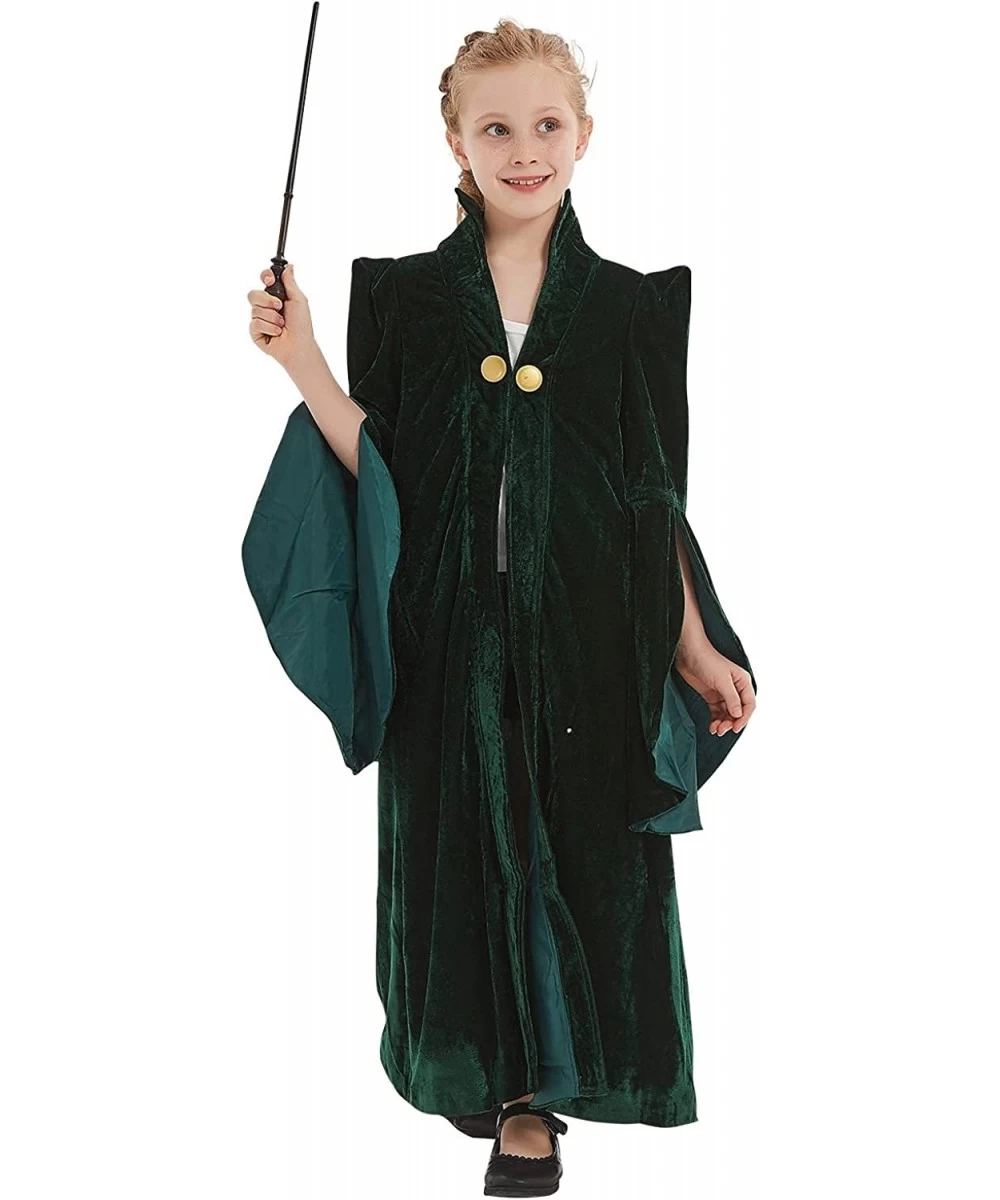 Kids McGonagall Cosplay Costume Halloween Witch Wizard Sorceress Cloak Robe Coat $51.28 Kids' Costumes