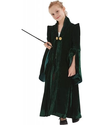 Kids McGonagall Cosplay Costume Halloween Witch Wizard Sorceress Cloak Robe Coat $51.28 Kids' Costumes