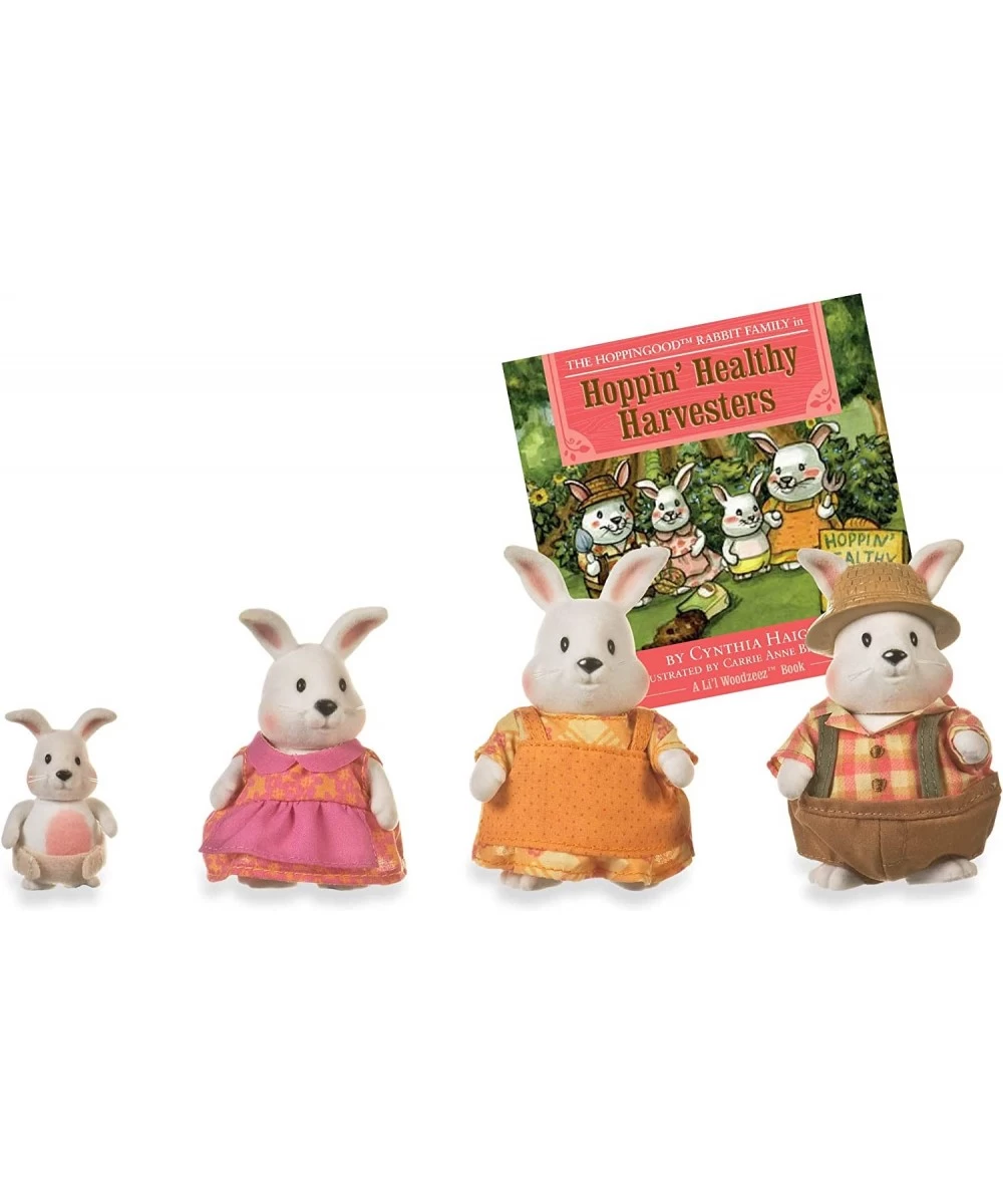 Hoppingoods Rabbit Family Set with Storybook $43.40 Kids' Play Animal Figures