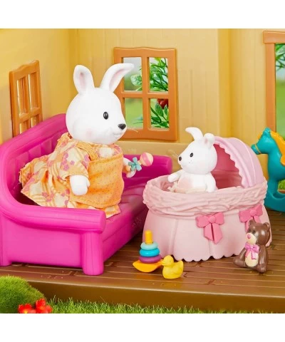 Hoppingoods Rabbit Family Set with Storybook $43.40 Kids' Play Animal Figures