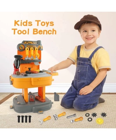 KidEwan Tool Sets Toys 31 Pcs Kids Construction Tool Bench and Accessories Realistic Pretend Play Set Workbench for Boys Over...