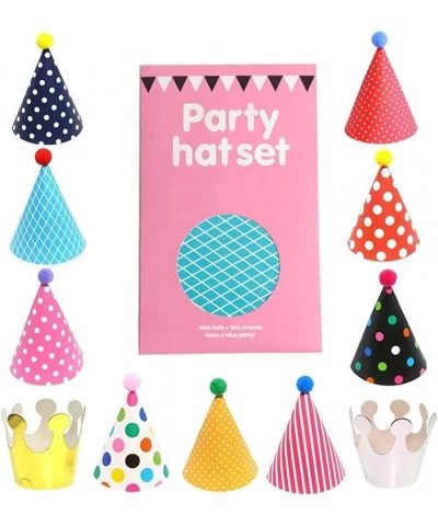 22 Pack Party Hats Assorted Colors Fun Cone Birthday Party Hats Crown Hats for Children Pets and Adults.2 Sets $17.28 Kids' P...