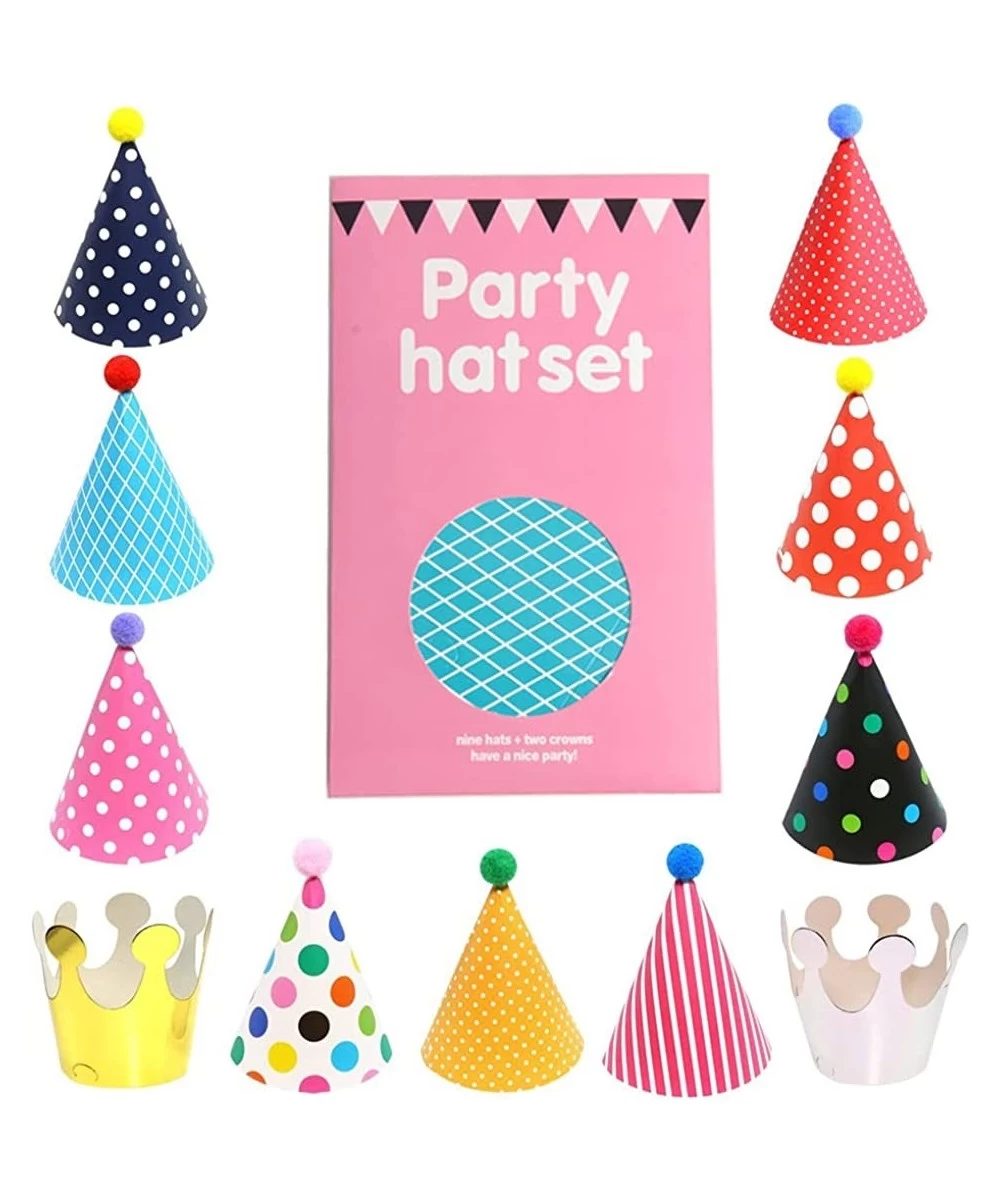 22 Pack Party Hats Assorted Colors Fun Cone Birthday Party Hats Crown Hats for Children Pets and Adults.2 Sets $17.28 Kids' P...