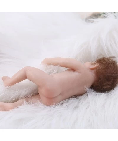 Mini Reborn Baby Dolls 6 Inch Miniature Realistic Newborn Baby Girl Doll with Curly Hair Clothes Lifelike Vinyl Silicone Smal...