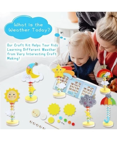 Crafts for Kid Ages 4-8 Toddler Crafts Weather Craft Kit Including Sun/Moon/Star/Thunder/Cloud/Rainbow Preschool Toy DIY Birt...