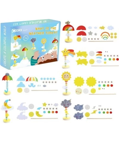 Crafts for Kid Ages 4-8 Toddler Crafts Weather Craft Kit Including Sun/Moon/Star/Thunder/Cloud/Rainbow Preschool Toy DIY Birt...