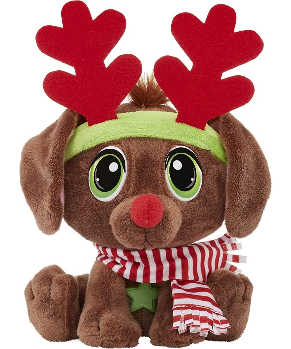 Rescue Tales Holiday Pup Reindeer Soft Plush Stuffed Animal Toy Adoption Tag & Certificate Doghouse Playset for Kids Pet Toys...