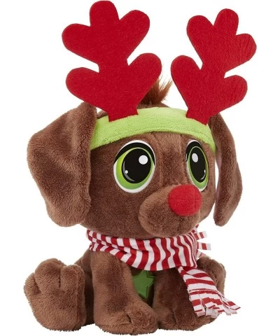 Rescue Tales Holiday Pup Reindeer Soft Plush Stuffed Animal Toy Adoption Tag & Certificate Doghouse Playset for Kids Pet Toys...