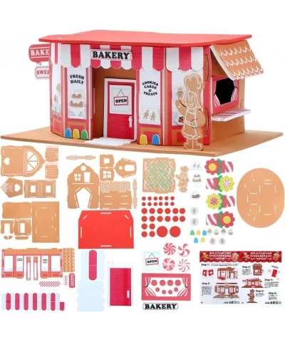 JOYIN 2 Pack Christmas Foam Gingerbread House 3D Craft Kit for Kids 3D Christmas Gingerbread House and Gingerbread Bakery Chr...