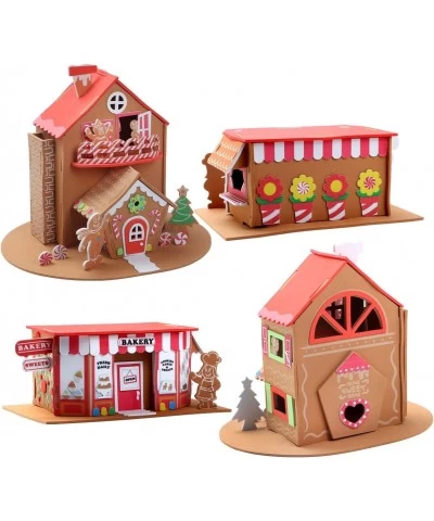 JOYIN 2 Pack Christmas Foam Gingerbread House 3D Craft Kit for Kids 3D Christmas Gingerbread House and Gingerbread Bakery Chr...