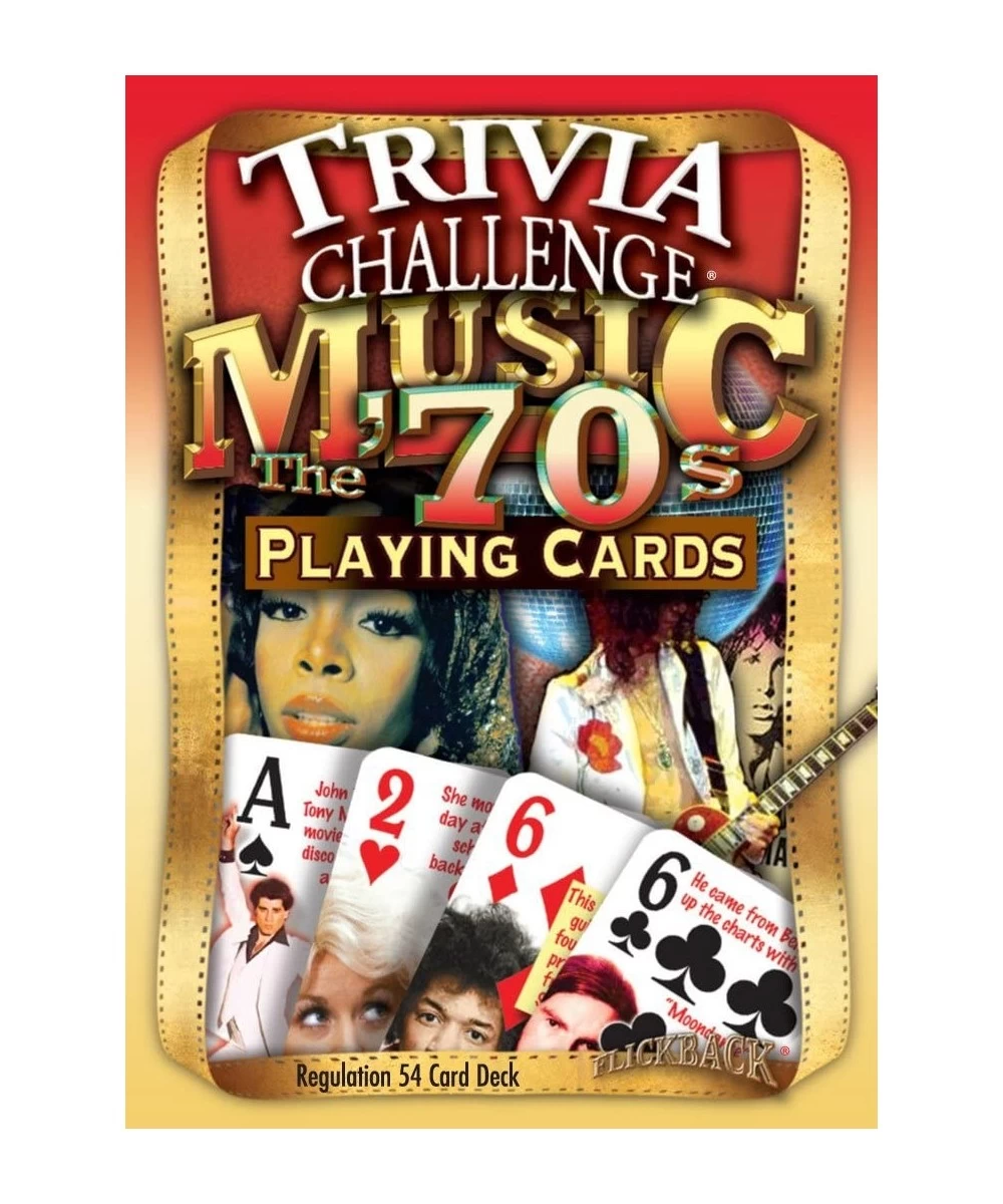 Flickback 1970's Music Trivia Playing Cards: 50th Birthday Gift $22.63 Card Games