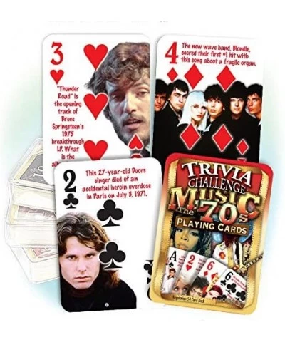 Flickback 1970's Music Trivia Playing Cards: 50th Birthday Gift $22.63 Card Games