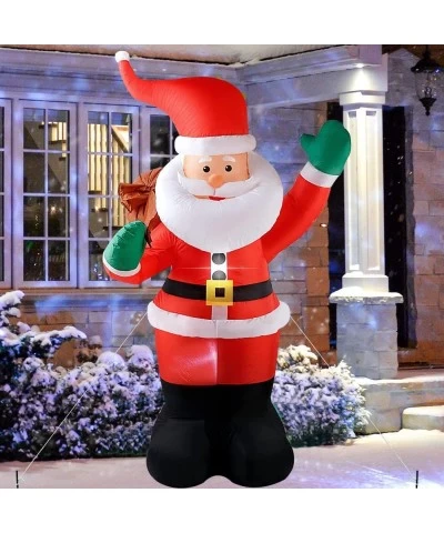 5ft Christmas Inflatable Santa Claus with Gift Bag Indoor Outdoor Christmas Decoration with Lights Yard Lawn Garden Xmas Part...