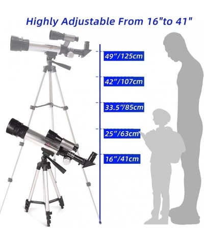 360x50mm Refracting Telescope for Kids with Adjustable Tripod and Finder Scope Portable Astronomical Landscape Telescope for ...