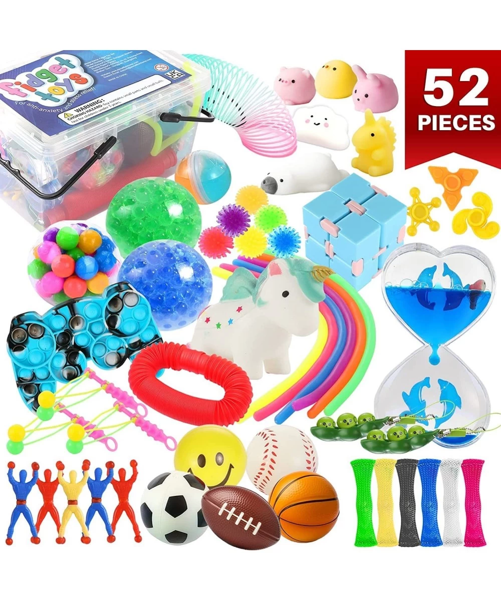 52 Pcs Fidget Toy Pack Sensory Toys Set for Treasure Carnival and Classroom Prizes Party Favors and Stocking Stuffers Boys an...