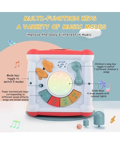 14-in-1 Activity Cube for Toddler Toys Educational Toy with Bead Maze Shape Sorter for Baby Early Development Learning Musica...