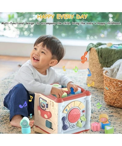 14-in-1 Activity Cube for Toddler Toys Educational Toy with Bead Maze Shape Sorter for Baby Early Development Learning Musica...