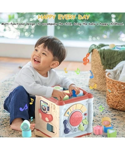 14-in-1 Activity Cube for Toddler Toys Educational Toy with Bead Maze Shape Sorter for Baby Early Development Learning Musica...