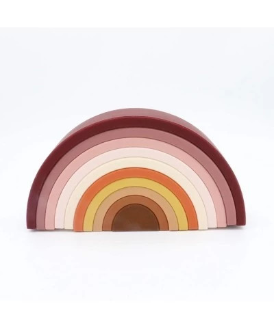 Rainbow Arch Stacking Nesting Puzzle Blocks | Montessori Educational Developmental Toy | BPA Free Silicone (Vintage Large) $5...