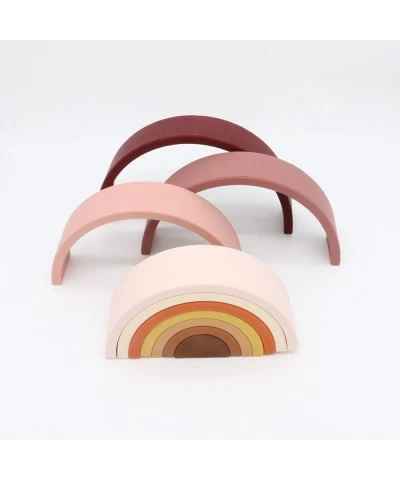 Rainbow Arch Stacking Nesting Puzzle Blocks | Montessori Educational Developmental Toy | BPA Free Silicone (Vintage Large) $5...