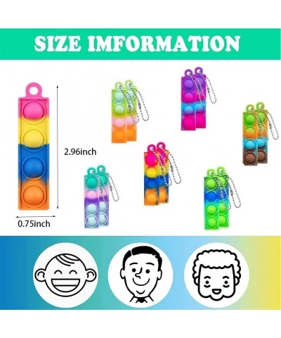 80 Pcs Mini Pop Keychain Fidget Toys Push Pop Bulk Keychain Toy Party Favors for Kids Pop Bubble Toys Pack Classroom Prizes f...