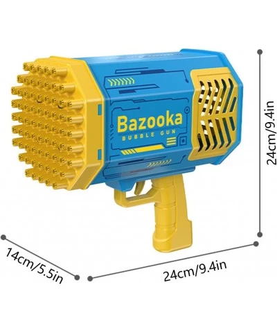 Bubble Machine Guns - 69 Holes Bubble Maker with Powerful Fan Super Large Colorful Light Bubble Machine for Kids Graduation G...