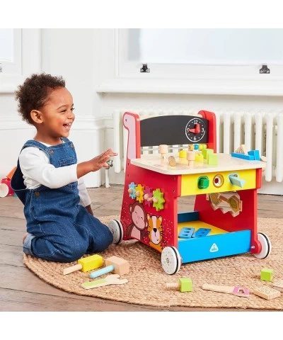 Wooden Activity Workbench Imaginative Play Hand Eye Coordination Physical Development Toys for Ages 18-36 Months Amazon Exclu...