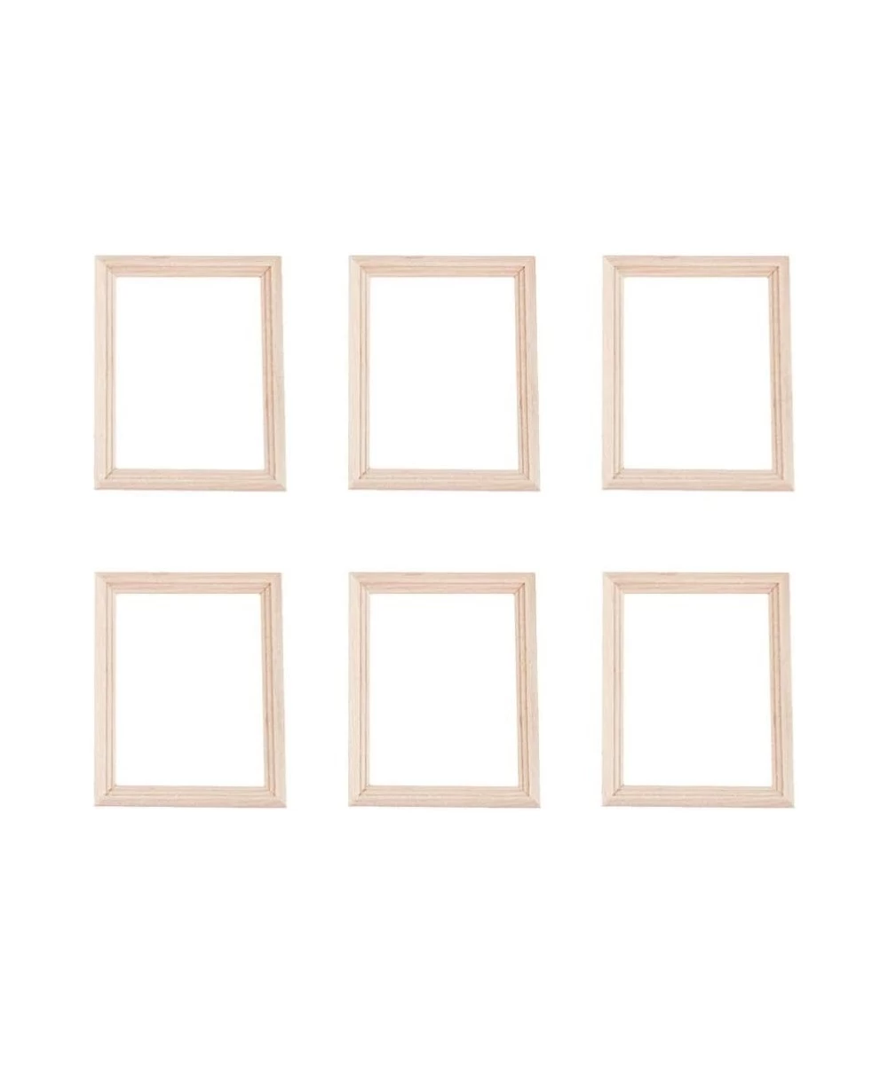 6Pcs Wooden Dollhouse Furniture Dollhouse Miniature Photo Frame DIY Dollhouse Furniture for Photo Props Doll House Decor $18....