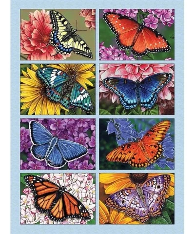 300 Large Piece Jigsaw Puzzle for Adults - Butterflies and Blooms Butterflies Quilt - by Artist Marilyn Barkhouse - 300 pc Ji...