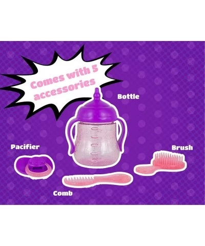 SUPER CUTE LITTLE BABIES: Glitzy Cool - Sofi: Super Power Flora - Reversible Clothes - Magic Light Up Baby Bottle - Lights an...