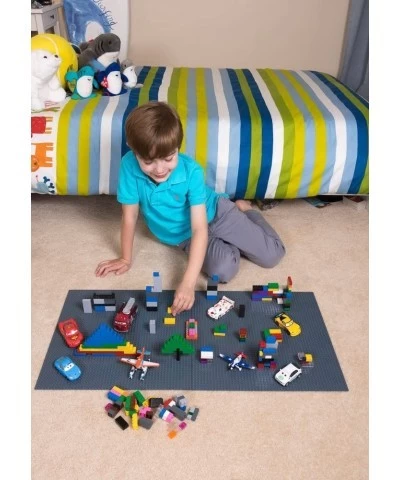 Classic 16x16 Inch Baseplates 2 Pack 100% Compatible with All Major Brands Gray $42.11 Toy Building Sets