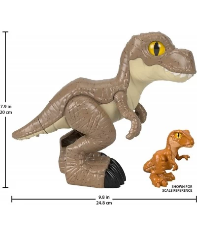 Fisher-Price Imaginext Jurassic World Dino Attack Pack extra-large 9.5 inch T.rex and 9 inch raptor figure set for preschool ...