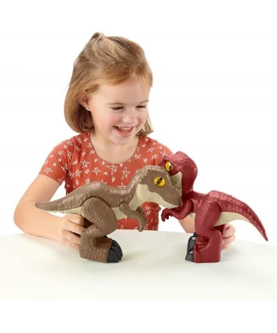 Fisher-Price Imaginext Jurassic World Dino Attack Pack extra-large 9.5 inch T.rex and 9 inch raptor figure set for preschool ...