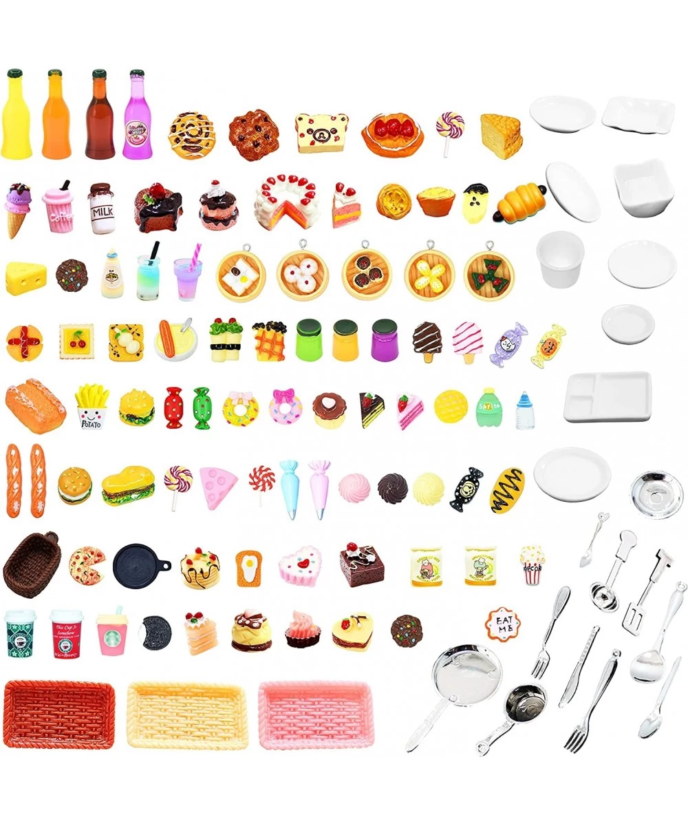 Miniature Food for Dollhouse Mini Stuff Food Drink Bottles Kitchen Accessories for Pretend Play Doll House Party Accessories ...