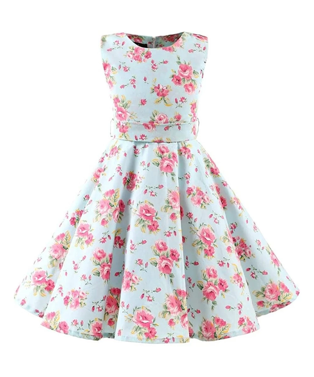 Girl Dress Polka Dot Princess Party Dresses with Scoop Neck/Lapel Sleeveless 4-12 Years Birthday Dress $21.67 Kids' Costumes