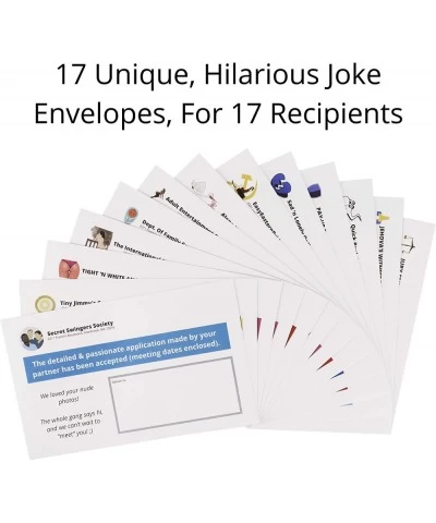 17 Prank Envelopes - Witty Pranks for Adults Funny Envelope for Birthday & Holiday Card. April Fools Day Practical Jokes by M...