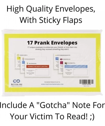 17 Prank Envelopes - Witty Pranks for Adults Funny Envelope for Birthday & Holiday Card. April Fools Day Practical Jokes by M...