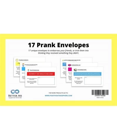 17 Prank Envelopes - Witty Pranks for Adults Funny Envelope for Birthday & Holiday Card. April Fools Day Practical Jokes by M...