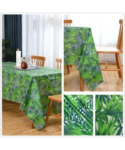 4 pcs Hawaiian Luau Party Tablecloth for Rectangular 54X108 inch Safari Tablecloth Hawaii Plam Leaves Tablecover Disposable P...